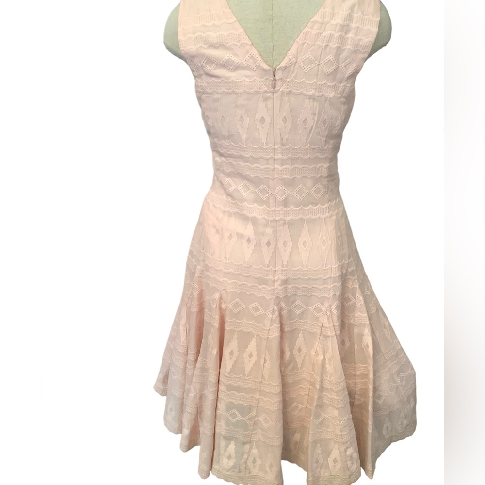 Rebecca Taylor Quartz Pink Embroidered Gauze‎ Cotton Tie Front Sleeveless… - Picture 7 of 13